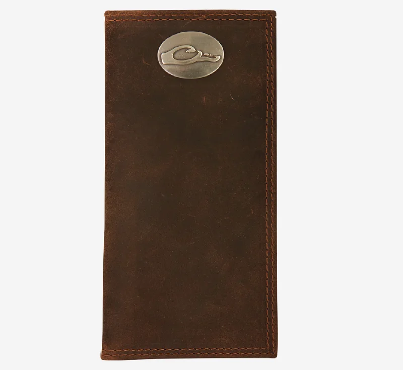 Drake Leather Checkbook Wallet