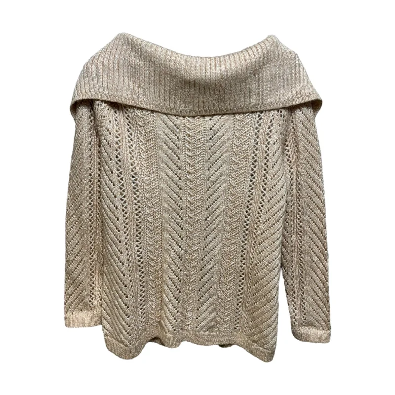 Tie Back Open Knit Sweater By White House Black Market In Peach, Size: S Cool Men's Skate