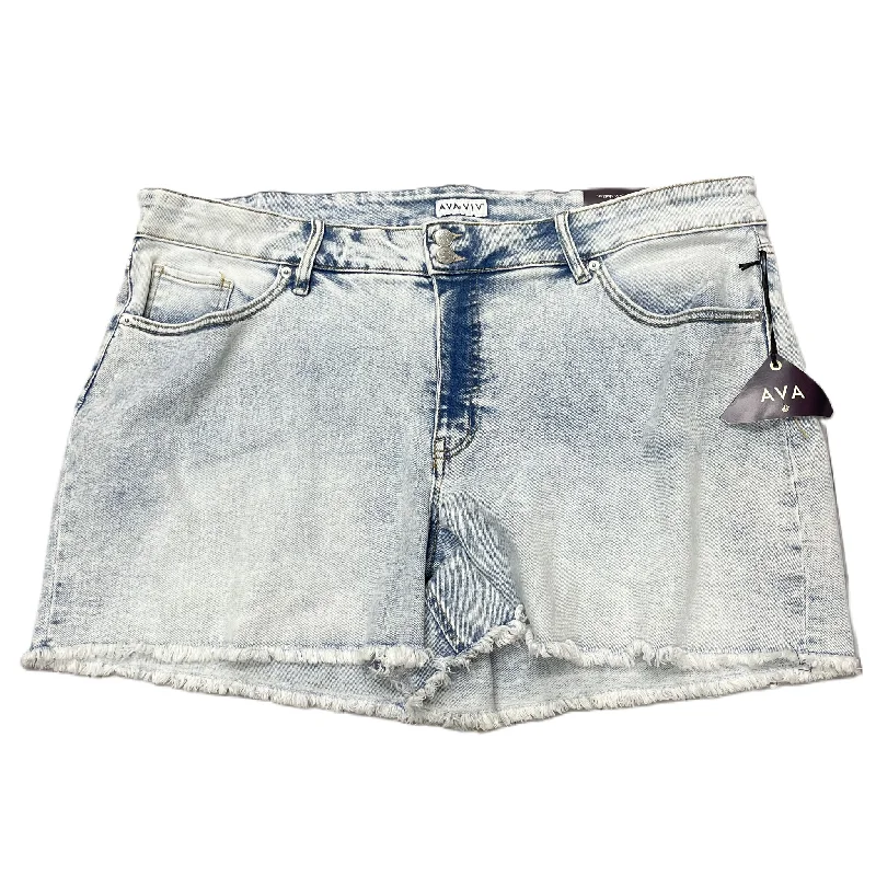 Denim Shorts By Ava & Viv, Size: 22w Cozy Men's Sherpa