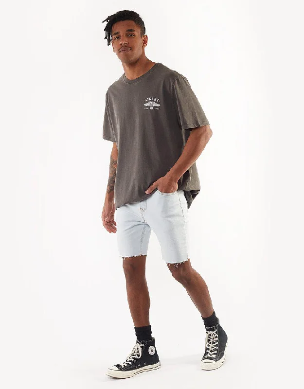 Silent Theory Mens Shadow Short Light Blue Beach