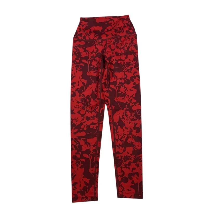 Athletic Leggings By Zella In Red, Size: Xxs Casual Men's Japanese 