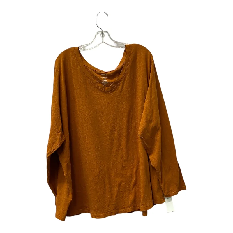 Top Ls By Sonoma In Orange, Size:3X Cool Men's Skate