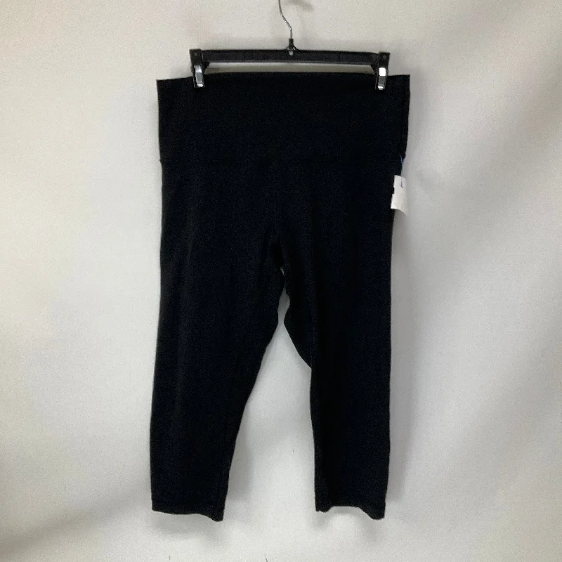 Athletic Leggings Capris By Lululemon In Black, Size: 10 Sleek Men's Metallic