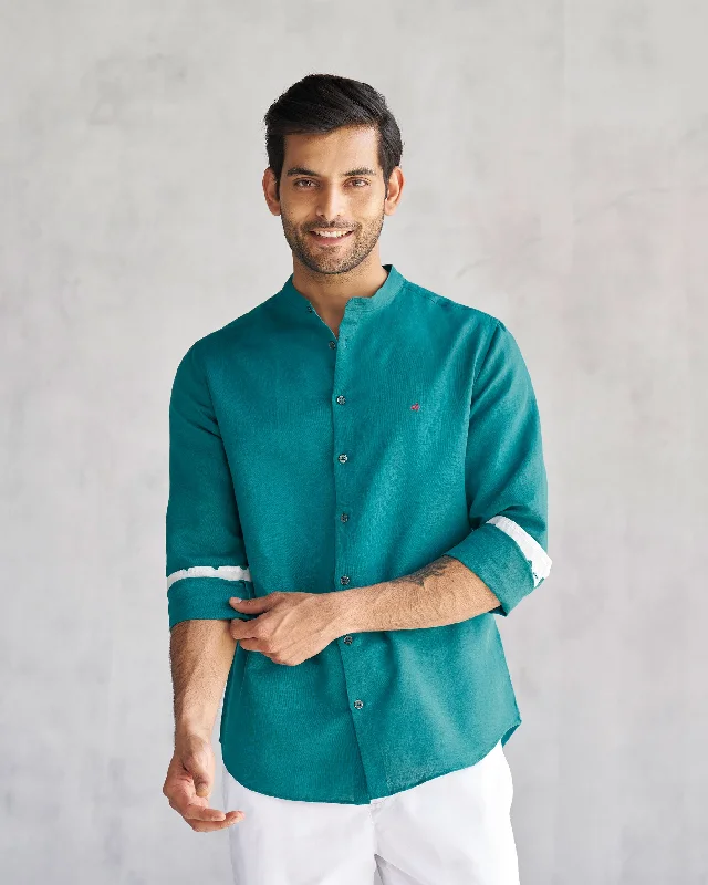 Nawab Shirt - Teal Tssxnb Dynamic Men's Moto