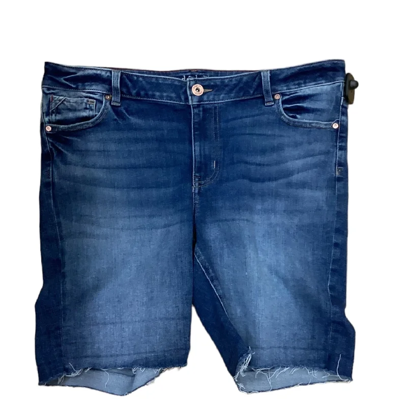 Blue Denim Shorts Clothes Mentor, Size 16w Laid