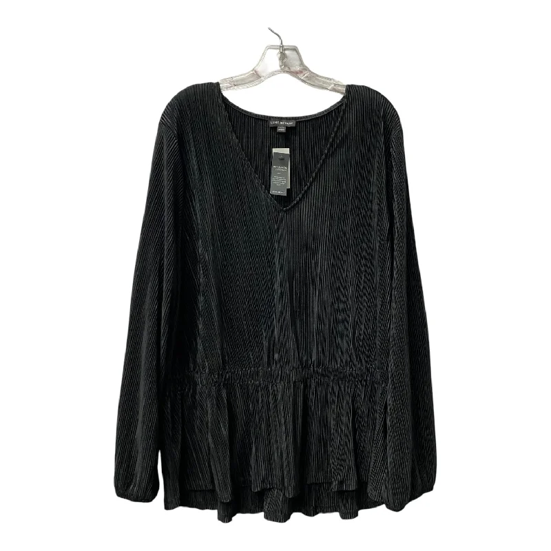 Top Ls By Lane Bryant In Black, Size:4X Cool Men's Distressed