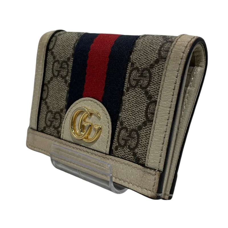 GUCCI/Trifold Wallet/Monogram/Leather/CRM/Ophidia Card Holder Hip Men's Retro
