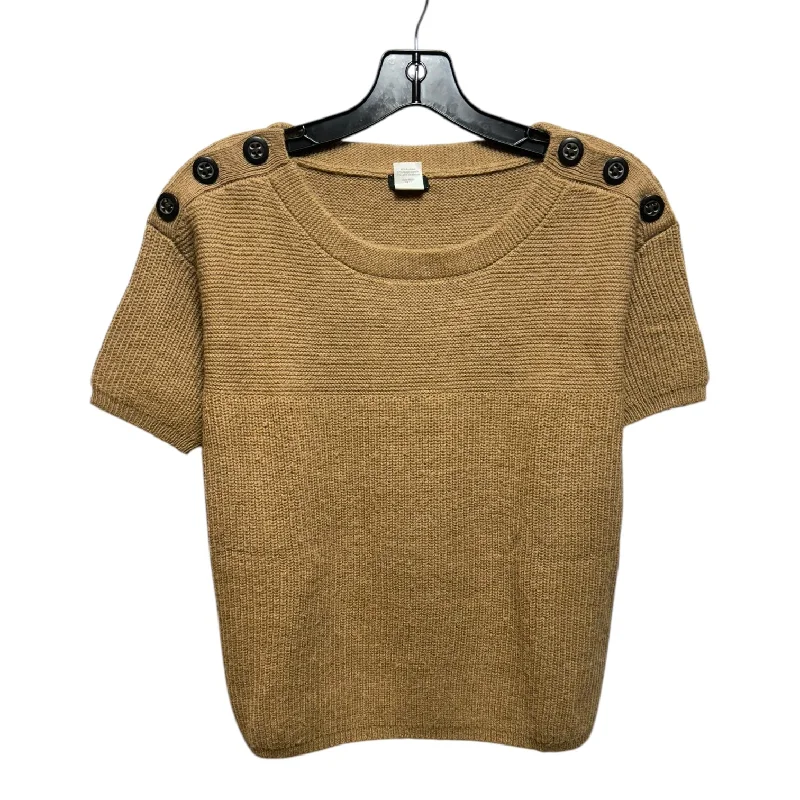 Sweater Short Sleeve By J. Crew In Tan, Size: Xs Casual Men's Loose