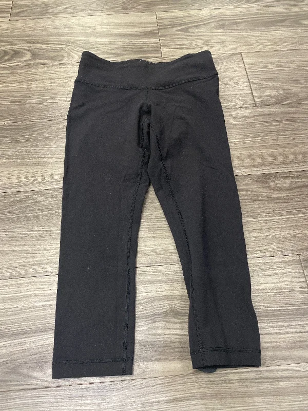Athletic Leggings Capris By Lululemon In Black, Size: 6 Elegant Men's Cashmere