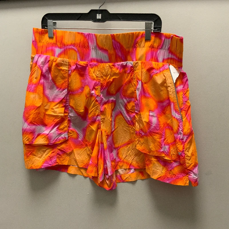 Athletic Shorts By Fabletics In Orange, Size: 1x Athletic Men's High
