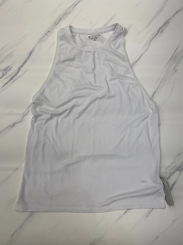 Athletic Tank Top By Athleta In White, Size: Xs Casual Men's Loose