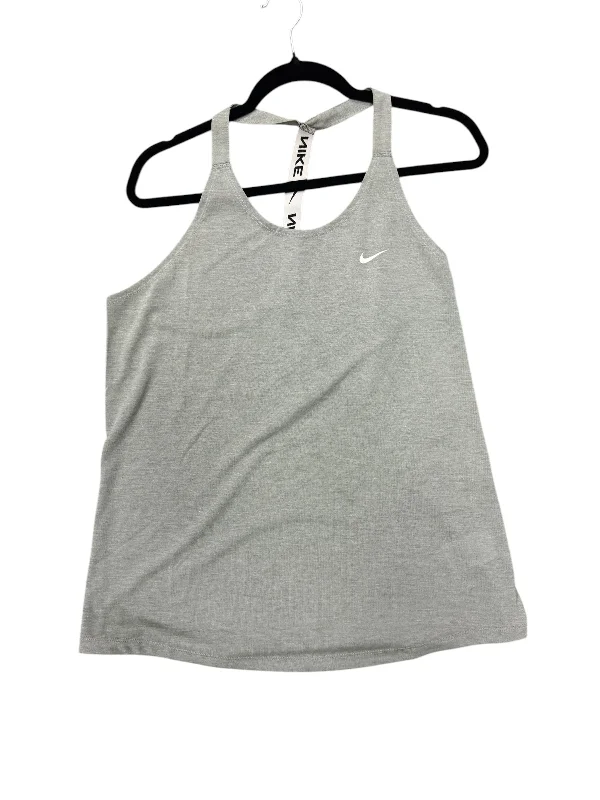 Athletic Tank Top By Nike Apparel In Grey, Size: L Gym