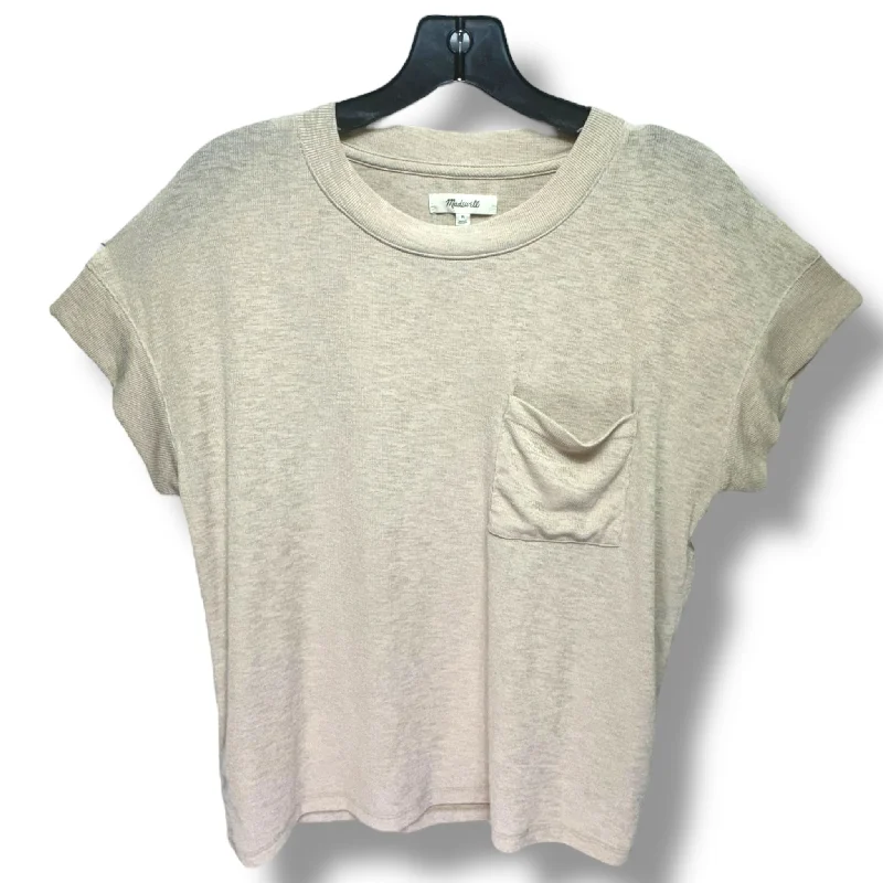Top Short Sleeve By Madewell In Tan, Size: M Modern Men's Tech