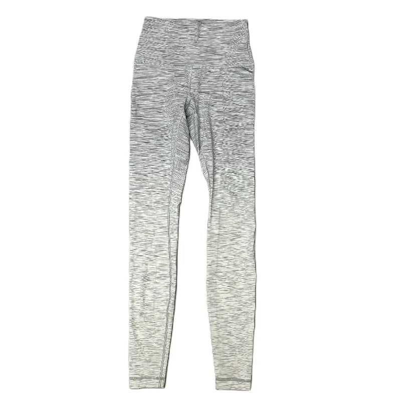 Athletic Leggings By Lululemon In Grey & White, Size: Xs Polished Men's Silk