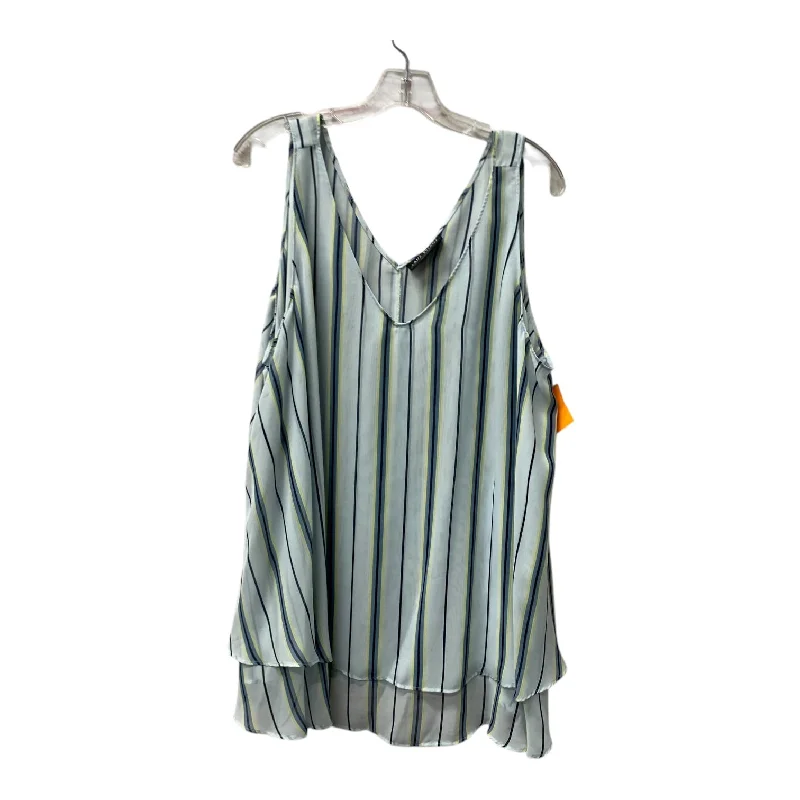 Top Sleeveless By Lane Bryant In Blue, Size:3X Bold Men's Animal