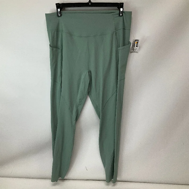 Athletic Leggings By Gym Shark In Green, Size: Xxl Lumberjack