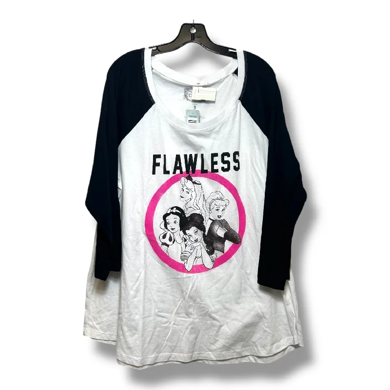 Top 3/4 Sleeve By Torrid In Black & White, Size: 3x Streetwear Style