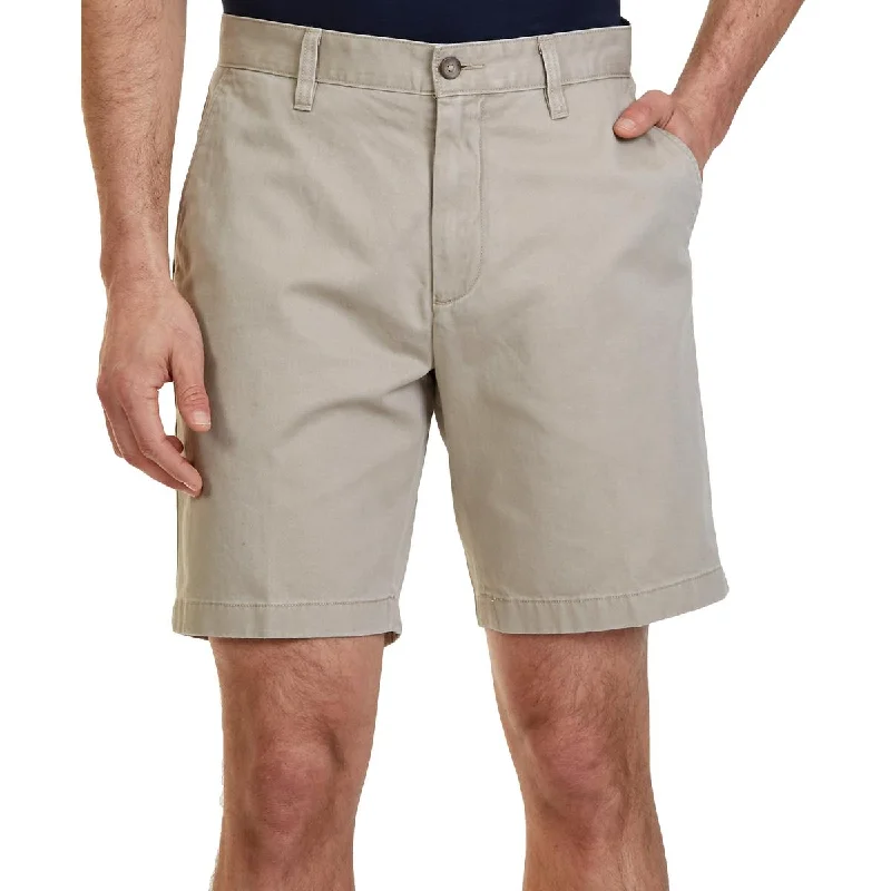 Mens Solid Twill Deck Shorts Minimalist Men's Casual 