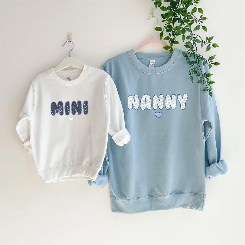 Nanny & Mini Ditsy Floral Matching Sweatshirts