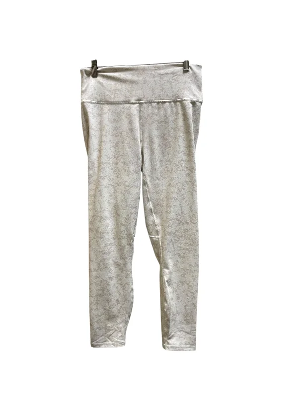 Athletic Leggings By Fabletics In White, Size: M Laid