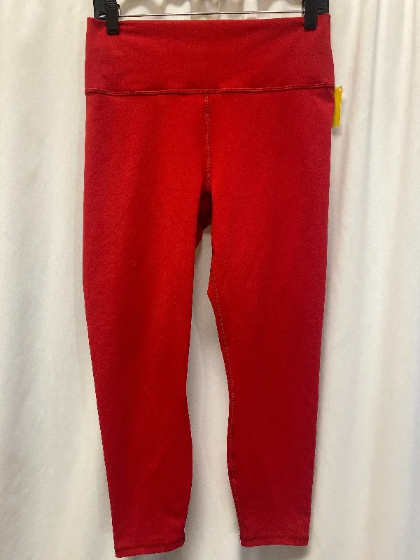 Athletic Leggings By Fabletics In Red, Size: S Unique Men's Patch