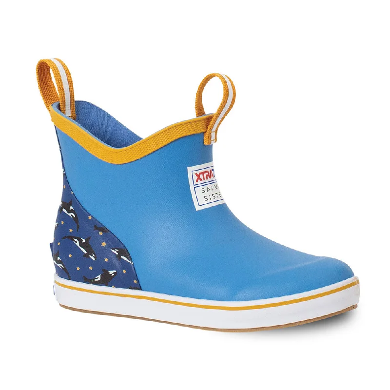 XTRATUF Little + Big Kids Ankle Deck Boots- Light Blue