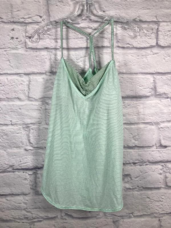 Athletic Tank Top By Lululemon In Black & Green, Size: M Streetwear Style