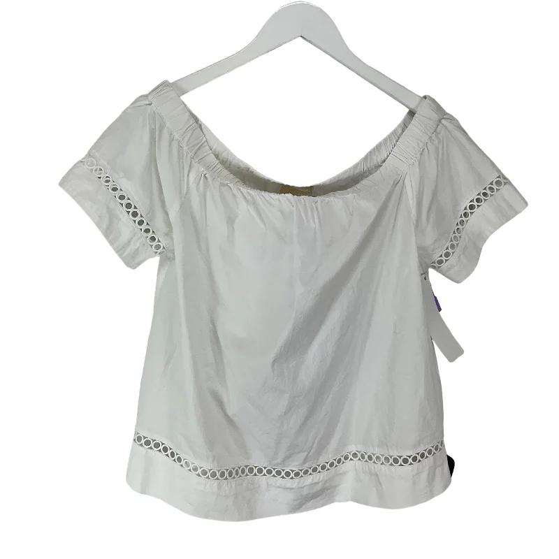White Top Short Sleeve Basic Michael Kors, Size S Athletic Men's High