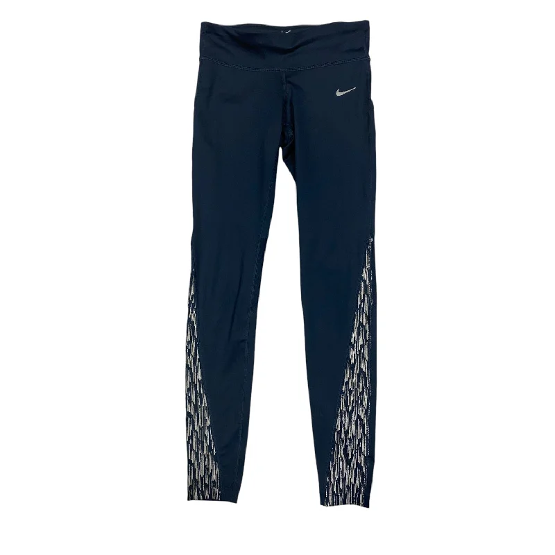Athletic Leggings By Nike In Blue & Grey, Size: S Gym