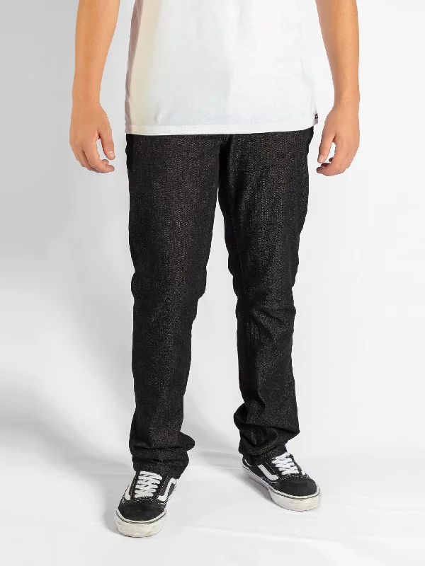 V Vorta Slim Fit Jeans - Rinsed Black Dapper Men's Bow