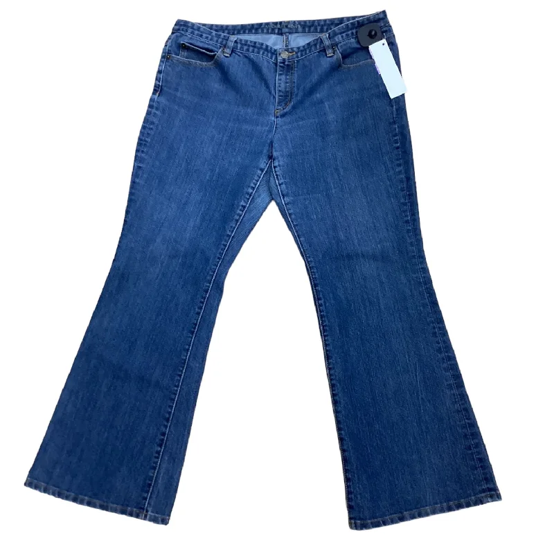 Blue Denim Jeans Designer Michael Kors, Size 14 Laid