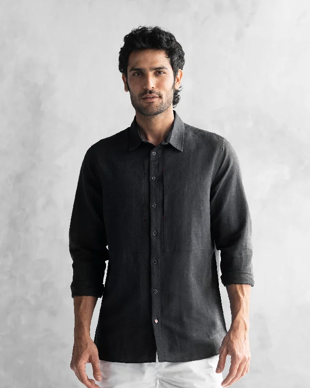 August Shirt - Black Trendy Men's Bucket