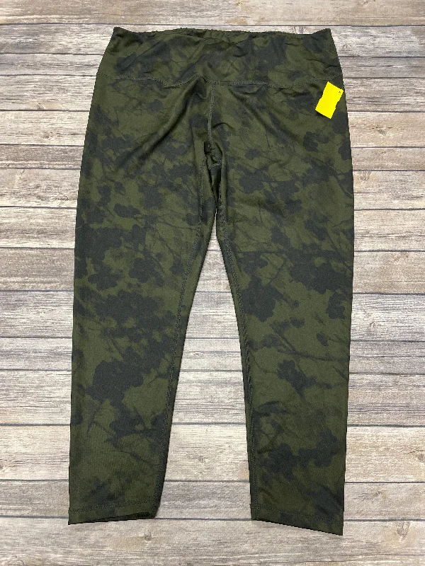 Athletic Leggings By Zella In Camouflage Print, Size: 1x Vacation