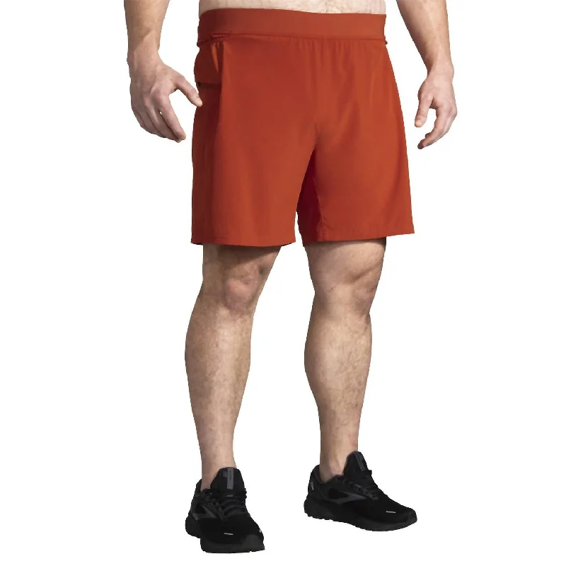 Men's Sherpa 7" Short In Red Clay Dynamic Men's Glow