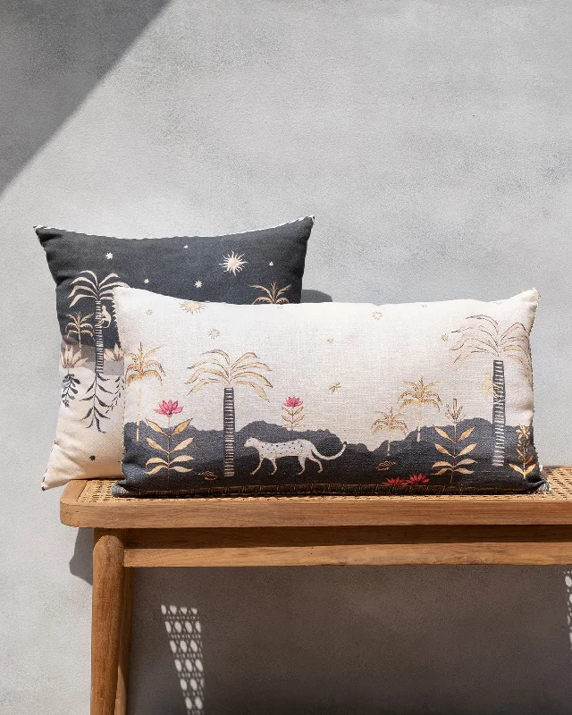Midnight Jungle Cushion Cover Dapper Men's 1920S