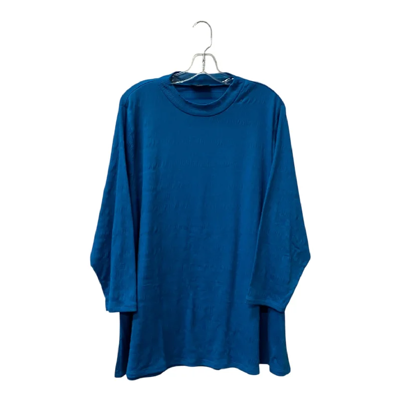 Top Ls By Lane Bryant In Blue, Size:4X Tough Men's Tactical