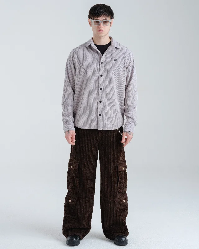 Quad Cargo. 23". 2 Wale Corduroy. Java Brown. Tough Men's Tactical