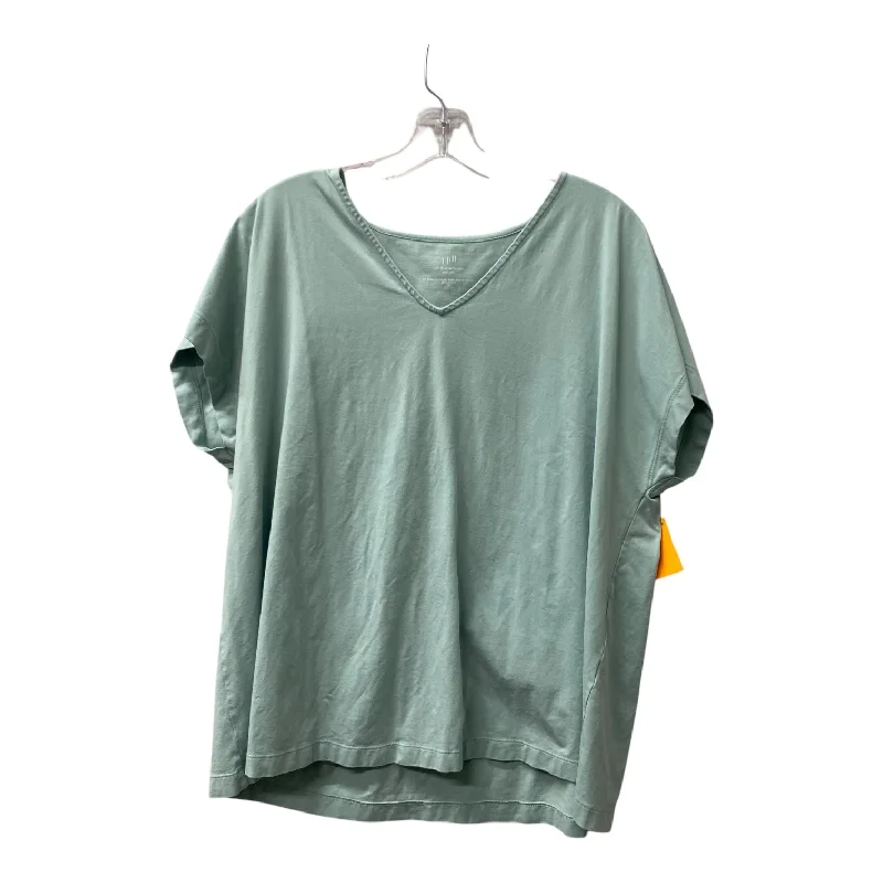 Top Ss By J. Jill In Aqua, Size:1X Earthy Men's Hemp