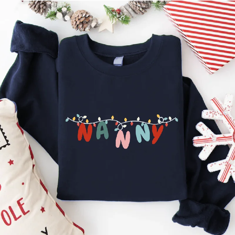 Nanny Christmas Lights Women's Sweatshirt