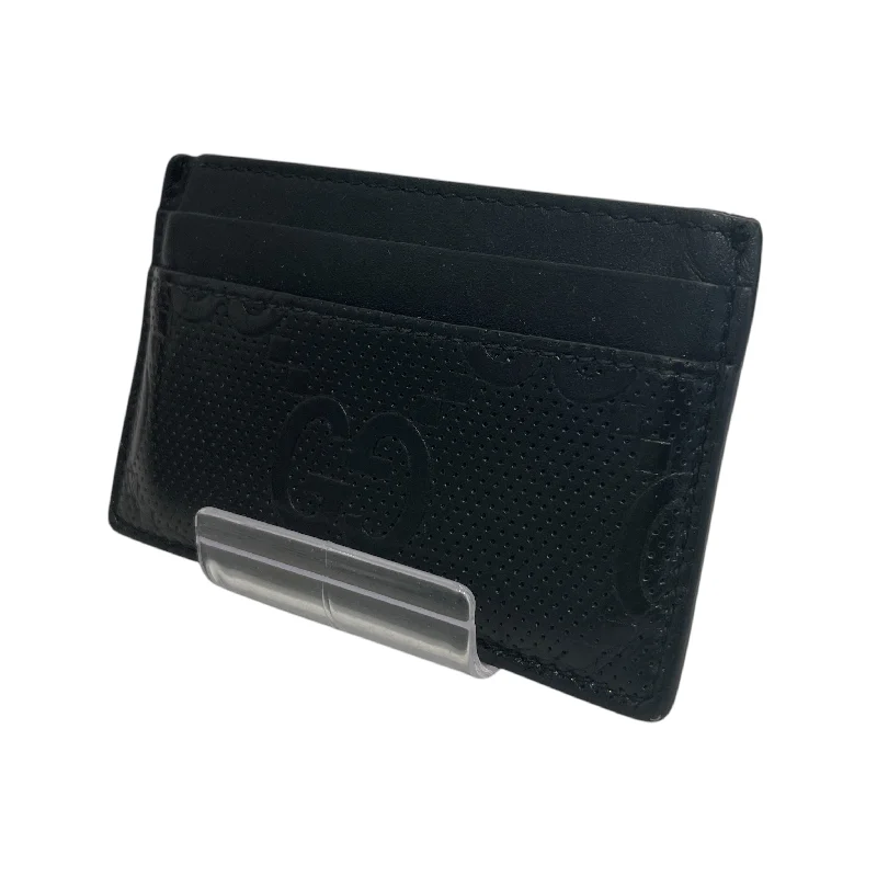 GUCCI/Wallet/Monogram/Leather/BLK/ Rugged Men's Outdoor 