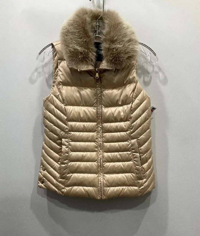 Vest Puffer & Quilted By Talbots In Tan, Size: S