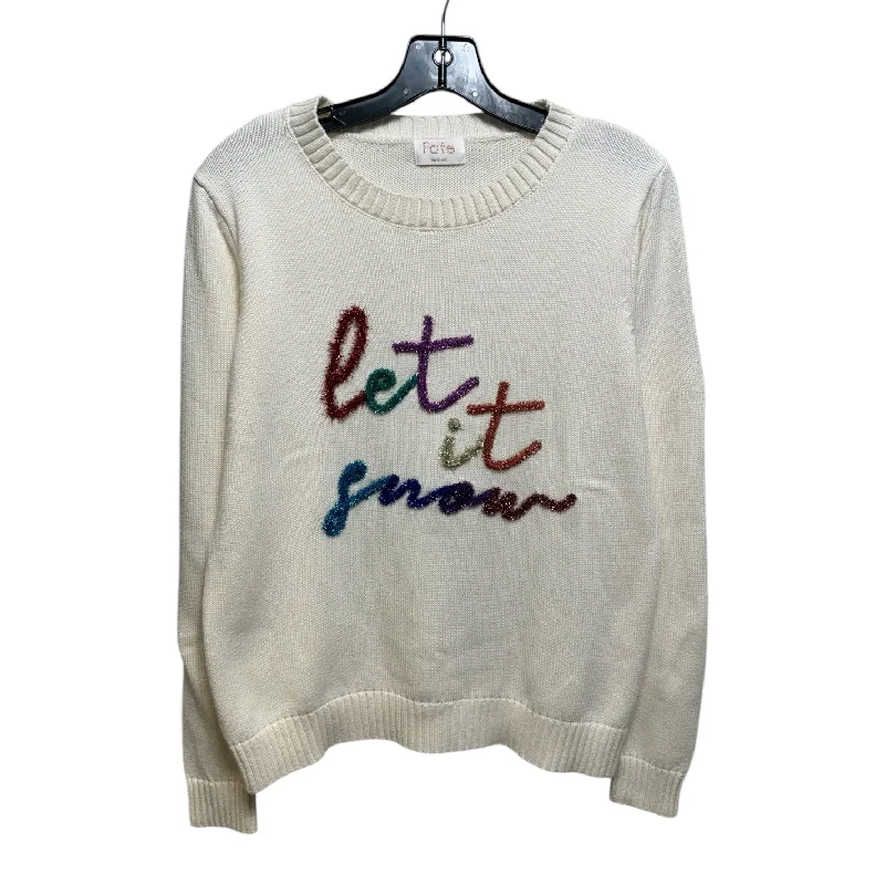 Tinsel Let It Snow Sweater By Fate In Cream, Size: M Trendy Men's Bucket