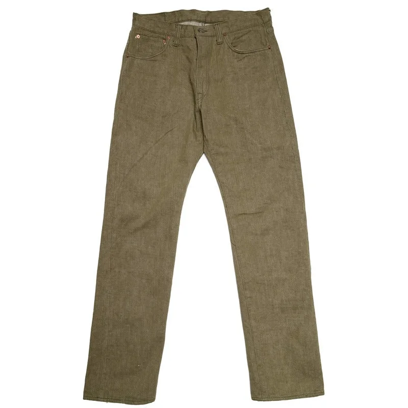 SAMURAI JEANS S0150GNX "Uguisu" 17oz Selvedge Denim - Regular Straight Fit Unique Men's Upcycled