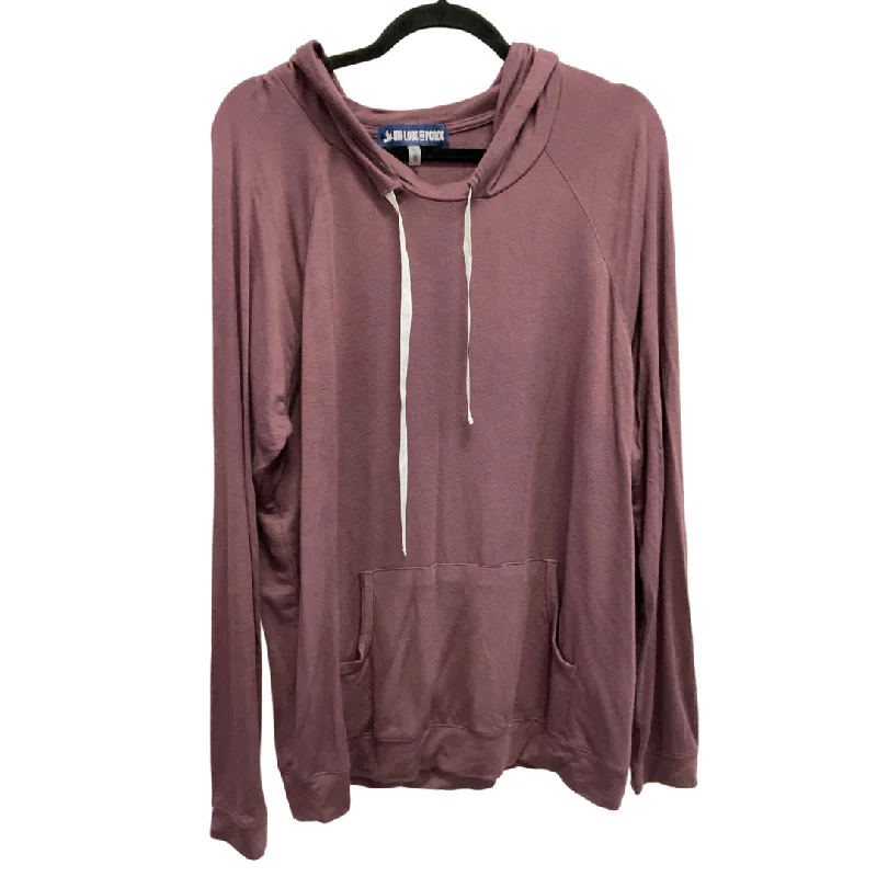 Sweatshirt Hoodie By Clothes Mentor In Purple, Size: L