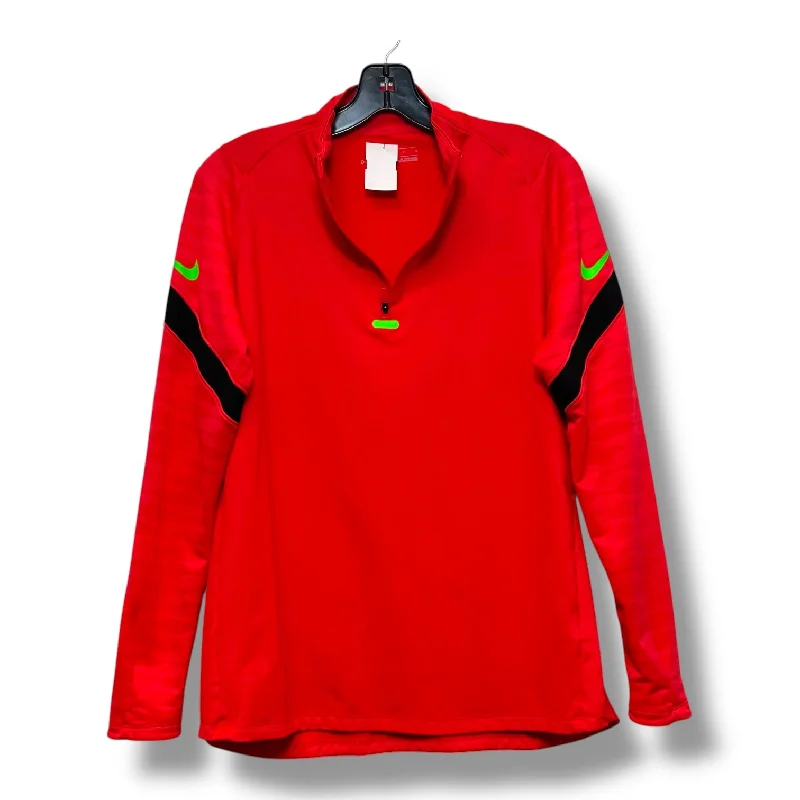 Top Long Sleeve By Nike Apparel In Red, Size: L Traditional Men's Country