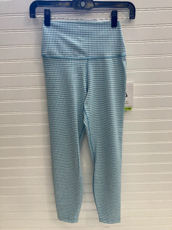Athletic Leggings Capris By Nike Apparel In Blue & Cream, Size: S Modern Men's 