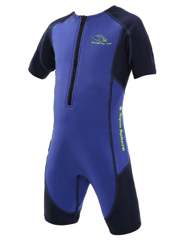 Stingray HP Short Sleeve Kids Wetsuit - Royal Blue/Navy