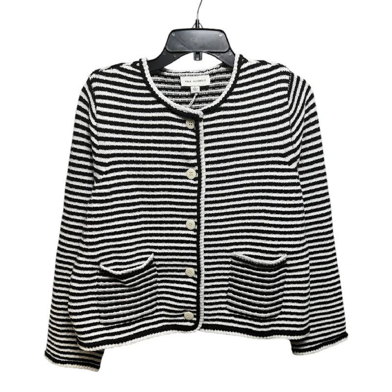 Sweater Cardigan By Free Assembly In Striped Pattern, Size: L Hip Men's Urban