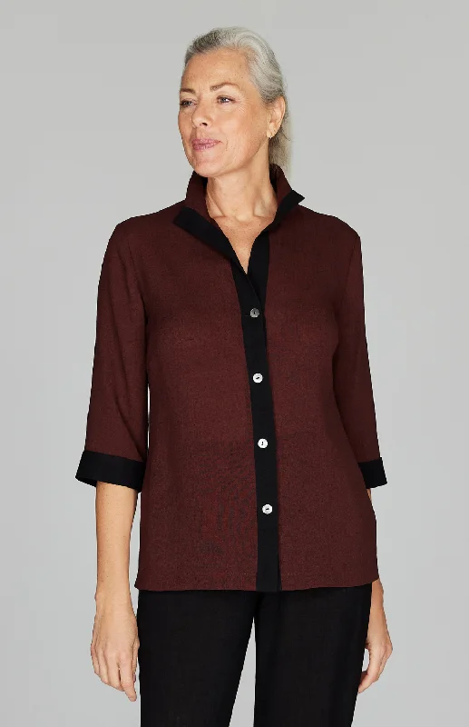 Microlinen High Neck Shirt Practical Men's Quick