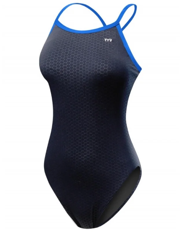 HEXA Durafast Elite Diamondfit Swimsuit - Black/Blue